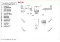 Toyota Camry 2007-2010 Full Set, With OEM Wood Kit, With NAVI Interior BD Dash Trim Kit - 1 - Interior Dash Trim Kit