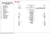 Toyota Camry 2010-2011 handmatige klimaatregeling, zonder NAVI Interior BD Dash Trim Kit - 1 Toyota Camry 2010-2011 handmatige klimaatregeling, zonder NAVI Interior BD Dash Trim Kit - 1