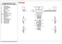 Toyota Camry 2010-2011 SE Sport Model, zonder NAVI Interieur BD Dash Trim Kit - 1 Toyota Camry 2010-2011 SE Sport Model, zonder NAVI Interieur BD Dash Trim Kit - 1