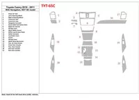 Toyota Camry 2010-2011 Met NAVI, SE Model Interieur BD Dash Trim Kit - 1 Toyota Camry 2010-2011 Met NAVI, SE Model Interieur BD Dash Trim Kit - 1