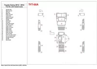 Toyota Camry 2012-UP Volledige set, met stoelverwarming Interieur BD Dash Trim Kit - 1 Toyota Camry 2012-UP Volledige set, met stoelverwarming Interieur BD Dash Trim Kit - 1