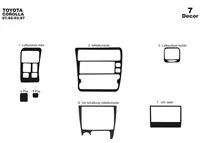 Toyota Corolla 07.92-02.97 Kit de garniture de tableau de bord intérieur 3D Dash Trim Dekor 7-Parts - 1