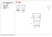 Toyota Corolla 1993-1997 Ensemble complet de garnitures de tableau de bord intérieur BD - 1 Toyota Corolla 1993-1997 Ensemble complet de garnitures de tableau de bord intérieur BD - 1