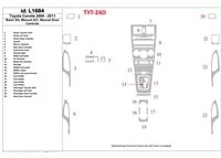Ensemble de base Toyota Corolla 2009-UP, boîte de vitesses manuelle, commandes de portes, intérieur, kit de garniture de tableau Ensemble de base Toyota Corolla 2009-UP, boîte de vitesses manuelle, commandes de portes, intérieur, kit de garniture de tableau