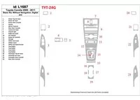 Toyota Corolla 2009-UP Basic Set, zonder NAVI, automatische AC interieur BD Dash Trim Kit - 1 Toyota Corolla 2009-UP Basic Set, zonder NAVI, automatische AC interieur BD Dash Trim Kit - 1