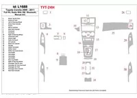 Ensemble complet Toyota Corolla 2009-UP, radio avec Bluetooth, boîte de vitesses manuelle AC Intérieur BD Dash Trim Kit - 1 Ensemble complet Toyota Corolla 2009-UP, radio avec Bluetooth, boîte de vitesses manuelle AC Intérieur BD Dash Trim Kit - 1