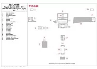 Toyota Corolla 2009-UP OEM Kit, Without NAVI, Automatic AC Interior BD Dash Trim Kit - 1 - Interior Dash Trim Kit