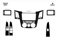 Toyota Hilux MK7 2004–2015 Kit de garniture de tableau de bord intérieur 3D Dash Trim Dekor 8 pièces - 1 Toyota Hilux MK7 2004–2015 Kit de garniture de tableau de bord intérieur 3D Dash Trim Dekor 8 pièces - 1
