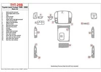 Toyota Land Cruiser 1998-2002 Basic Set, 20 Parts set Interior BD Dash Trim Kit - 1 Toyota Land Cruiser 1998-2002 Basic Set, 20 Parts set Interior BD Dash Trim Kit - 1