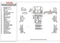 Toyota Land Cruiser 1998-2002 Zonder NAVI-systeem, 31-delige set Interieur BD Dash Trim Kit - 1 Toyota Land Cruiser 1998-2002 Zonder NAVI-systeem, 31-delige set Interieur BD Dash Trim Kit - 1