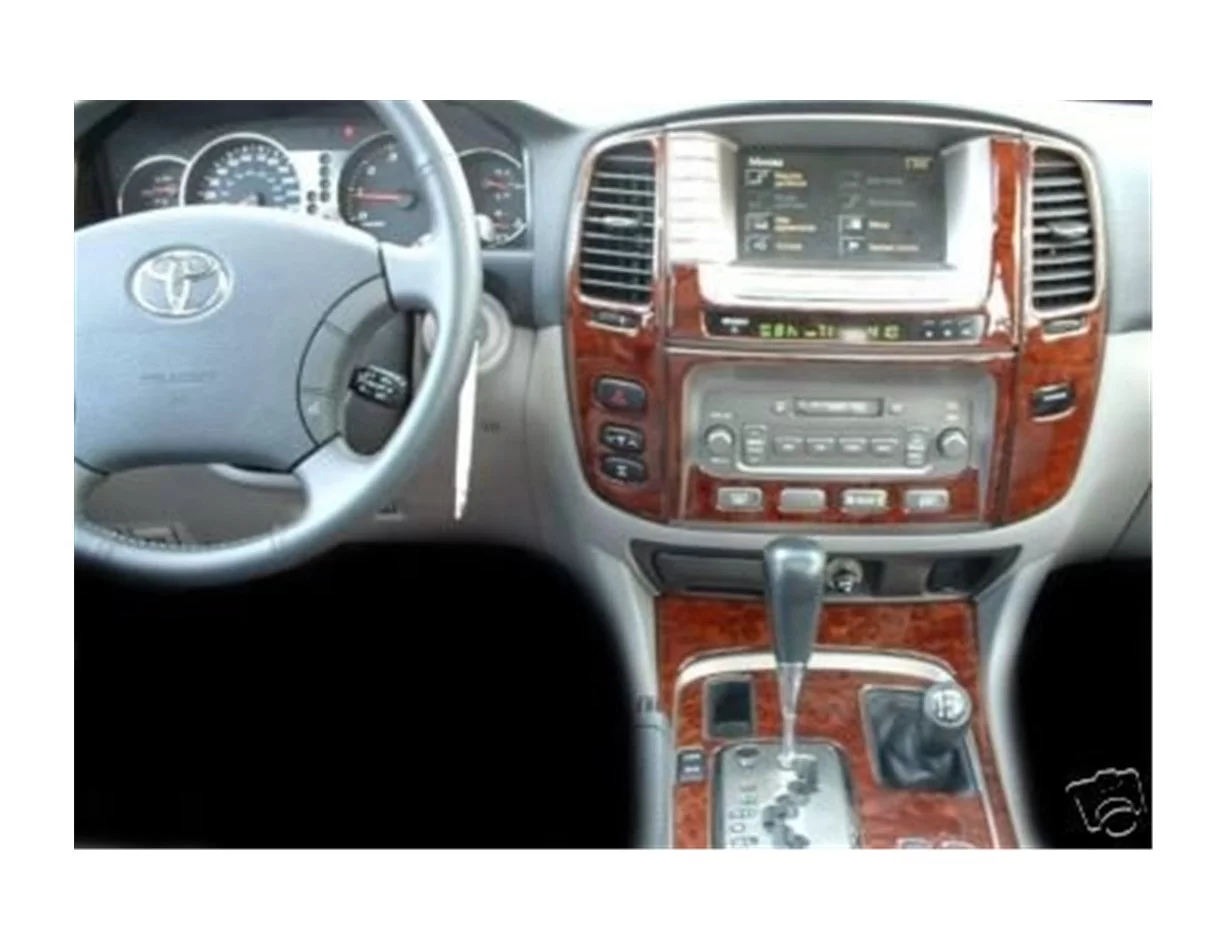 Toyota Land Cruiser 2003-2007 Kit de garniture de tableau de bord intérieur 3D Dash Trim Dekor 33-Parts - 1