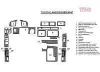 Toyota Land Cruiser 80 1995-1997 Ensemble complet, ensemble de 20 pièces Intérieur BD Dash Trim Kit - 2 Toyota Land Cruiser 80 1995-1997 Ensemble complet, ensemble de 20 pièces Intérieur BD Dash Trim Kit - 2