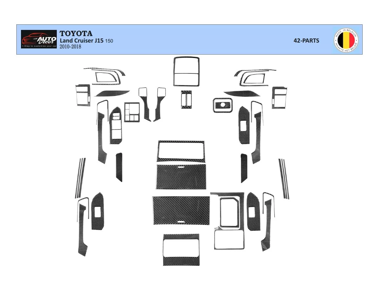 Toyota Land Cruiser Prado 150 2009-2014 Interieur BD Dash Trim Kit - 1