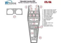 Chevrolet Corvette 1982-1982 volledige set, automatische versnellingsbak interieur BD dashboard trimkit - 1 Chevrolet Corvette 1982-1982 volledige set, automatische versnellingsbak interieur BD dashboard trimkit - 1