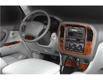 Toyota Landcruiser 05.98-12.03 Kit de garniture de tableau de bord intérieur 3D Dash Trim Dekor 16-Parts - 1
