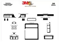 Toyota Landcruiser 07.96-04.98 Kit de garniture de tableau de bord intérieur 3D Dash Trim Dekor 20-Parts - 2 Toyota Landcruiser 07.96-04.98 Kit de garniture de tableau de bord intérieur 3D Dash Trim Dekor 20-Parts - 2