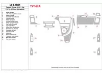 Ensemble complet Toyota Prius 2010-UP, sans kit de garniture de tableau de bord intérieur NAVI BD - 1