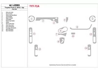 Toyota Prius C 2012-UP Volledige set interieur BD dashboardafwerkingsset - 1 Toyota Prius C 2012-UP Volledige set interieur BD dashboardafwerkingsset - 1