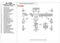 Toyota RAV-4 2006-UP Boîte de vitesses manuelle A/C Controls Kit de décoration de tableau de bord BD intérieur - 1 Toyota RAV-4 2006-UP Boîte de vitesses manuelle A/C Controls Kit de décoration de tableau de bord BD intérieur - 1