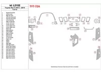 Toyota RAV-4 2013-2015 Ensemble complet de garnitures de tableau de bord intérieur BD - 1 Toyota RAV-4 2013-2015 Ensemble complet de garnitures de tableau de bord intérieur BD - 1
