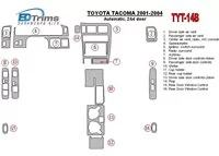 Toyota Tacoma 2000-2004 Automatic Gear, 2&4 Doors Interior BD Dash Trim Kit - 1