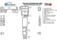 Toyota Tacoma 2000-2004 Boîte de vitesses manuelle, 2 et 4 portes Intérieur BD Dash Trim Kit - 1