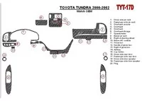 Toyota Tundra 2000-2002 4 portes, conformité OEM, kit de garniture de tableau de bord intérieur BD de 20 pièces - 1 Toyota Tundra 2000-2002 4 portes, conformité OEM, kit de garniture de tableau de bord intérieur BD de 20 pièces - 1
