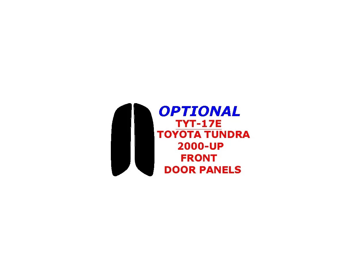 Toyota Tundra 2000-2002 Voordeurpanelen, 2-delige set Interieur BD Dash Trim Kit - 1