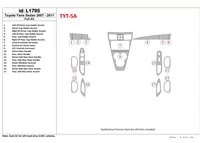 Toyota Yaris 2007-UP Kit de garniture de tableau de bord intérieur BD complet - 1 Toyota Yaris 2007-UP Kit de garniture de tableau de bord intérieur BD complet - 1