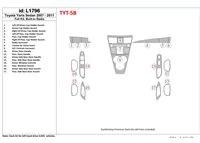 Toyota Yaris 2007-UP Volledige set met ingebouwde radio Interieur BD Dash Trim Kit - 1 Toyota Yaris 2007-UP Volledige set met ingebouwde radio Interieur BD Dash Trim Kit - 1
