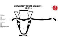 Chevrolet Cruse Manuel 01.2009 Inleg dashboard Interieurset aansluitend en pasgemaakt op he 9-Teile - 1 Chevrolet Cruse Manuel 01.2009 Inleg dashboard Interieurset aansluitend en pasgemaakt op he 9-Teile - 1