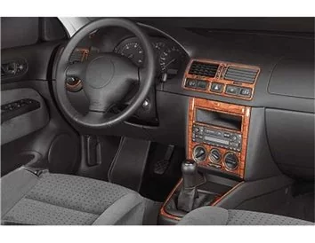 Volkswagen Bora 10.98-12.08 Inleg dashboard Interieurset aansluitend en pasgemaakt op he 19 -Teile - 1