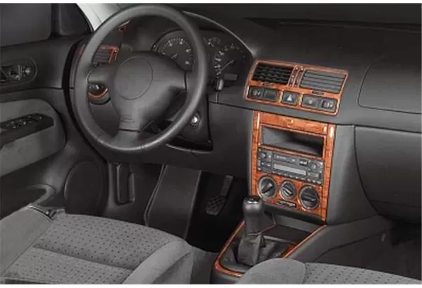 Volkswagen Bora 10.98-12.08 Inleg dashboard Interieurset aansluitend en pasgemaakt op he 19 -Teile - 1 Volkswagen Bora 10.98-12.08 Inleg dashboard Interieurset aansluitend en pasgemaakt op he 19 -Teile - 1