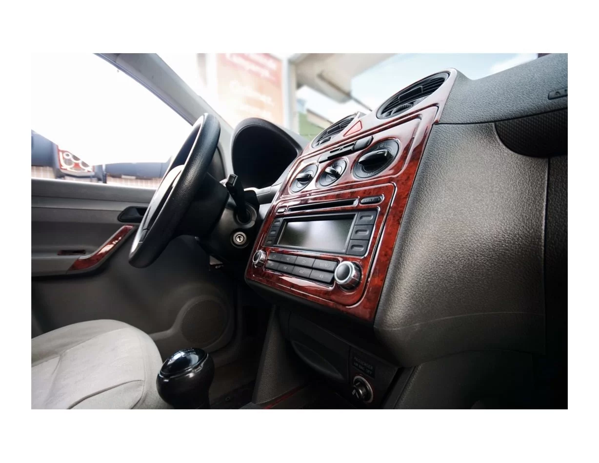 Volkswagen Caddy 01.04-08.09 Inleg dashboard Interieurset aansluitend en pasgemaakt op he 16 -Teile - 1