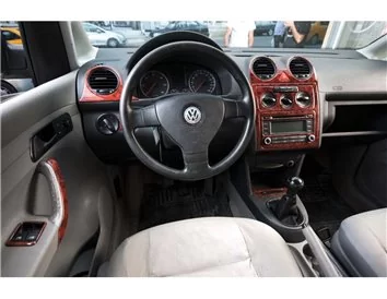 Volkswagen Caddy Full Set 01.2011 3D Interior Custom Dash Trim Kit 22-Parts