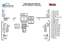 Volkswagen EOS 2013-UP Full Set, Automatic Gearbox Interior BD Dash Trim Kit - 2 - Interior Dash Trim Kit
