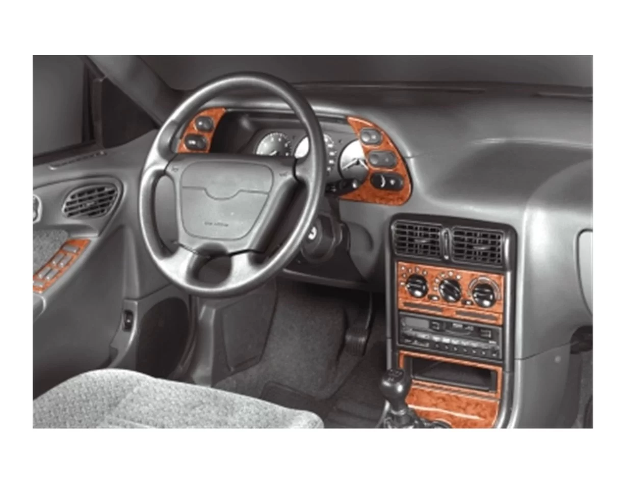 Chevrolet Espero 01.95-01.98 Kit de garniture de tableau de bord intérieur 3D Dash Trim Dekor 11-Parts - 1