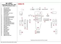 Volkswagen Golf 1999-2004 4 Portes, Boîte de Vitesse Manuelle Intérieur BD Décoration de Tableau de Bord - 1