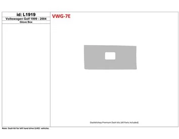 Volkswagen Golf 1999-2004 Kit de garniture de tableau de bord intérieur BD en option - 1