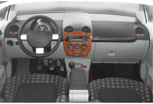 Volkswagen New Beettle 03.98-04.02 Kit de garniture de tableau de bord intérieur 3D Dash Trim Dekor 11-Parts - 1 Volkswagen New Beettle 03.98-04.02 Kit de garniture de tableau de bord intérieur 3D Dash Trim Dekor 11-Parts - 1