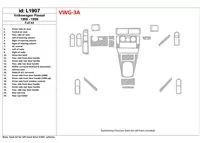 Volkswagen Passat 1998-1999 Ensemble complet, ensemble de 24 pièces Kit de garniture de tableau de bord intérieur BD - 1 Volkswagen Passat 1998-1999 Ensemble complet, ensemble de 24 pièces Kit de garniture de tableau de bord intérieur BD - 1