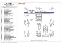 Volkswagen Passat 2006-2009 Ensemble complet, kit de garniture de tableau de bord intérieur BD à contrôle automatique de la clim Volkswagen Passat 2006-2009 Ensemble complet, kit de garniture de tableau de bord intérieur BD à contrôle automatique de la clim