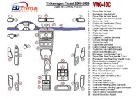 Volkswagen Passat 2006-2009 Ensemble complet, kit de garniture de tableau de bord intérieur BD à contrôle automatique de la clim Volkswagen Passat 2006-2009 Ensemble complet, kit de garniture de tableau de bord intérieur BD à contrôle automatique de la clim