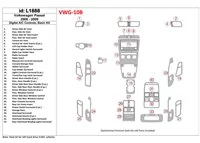 Volkswagen Passat 2006-2009 Boîte de vitesses manuelle Commandes AC, Kit de garniture de tableau de bord intérieur BD de base - Volkswagen Passat 2006-2009 Boîte de vitesses manuelle Commandes AC, Kit de garniture de tableau de bord intérieur BD de base -