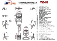 Volkswagen Passat 2006-2009 Boîte de vitesses manuelle Commandes AC, Kit de garniture de tableau de bord intérieur BD de base - Volkswagen Passat 2006-2009 Boîte de vitesses manuelle Commandes AC, Kit de garniture de tableau de bord intérieur BD de base -