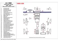 Volkswagen Passat 2006-2009 Boîte de vitesses manuelle Commandes AC, ensemble complet intérieur BD Dash Trim Kit - 1 Volkswagen Passat 2006-2009 Boîte de vitesses manuelle Commandes AC, ensemble complet intérieur BD Dash Trim Kit - 1