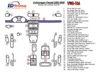 Volkswagen Passat 2006-2009 Boîte de vitesses manuelle Commandes AC, ensemble complet intérieur BD Dash Trim Kit - 2 Volkswagen Passat 2006-2009 Boîte de vitesses manuelle Commandes AC, ensemble complet intérieur BD Dash Trim Kit - 2
