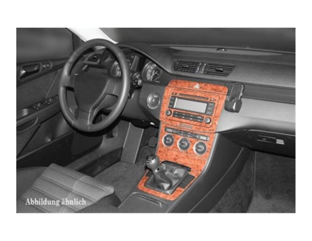 Volkswagen Passat B6 02.05 09.10 Kit de garniture de tableau de bord intérieur 3D Dash Trim Dekor 18-Parts - 1