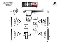 Volkswagen Passat B7 2012-2015 Kit de garniture de tableau de bord intérieur 3D Dash Trim Dekor 45-Parts - 2 Volkswagen Passat B7 2012-2015 Kit de garniture de tableau de bord intérieur 3D Dash Trim Dekor 45-Parts - 2