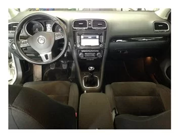 Volkswagen Polo V 6R 09.2009 3D Interior Dashboard Trim Kit Dash Trim Dekor 14-Parts - 1 - Interior Dash Trim Kit